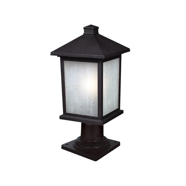 Lampadaire extérieur solaire/DEL de 50,75 po par Outsunny, noir