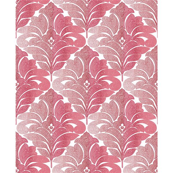 A Street Prints Red Belagan Damask Non Woven Wallpaper 2744 24146