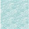 A-Street Prints Teal Mare Wave Wallpaper 20.5-in
