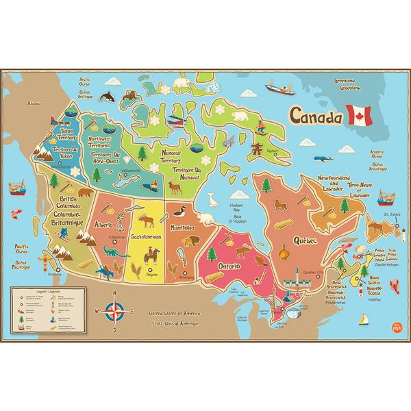 WallPops Canada Dry Erase Map Decal for Kids