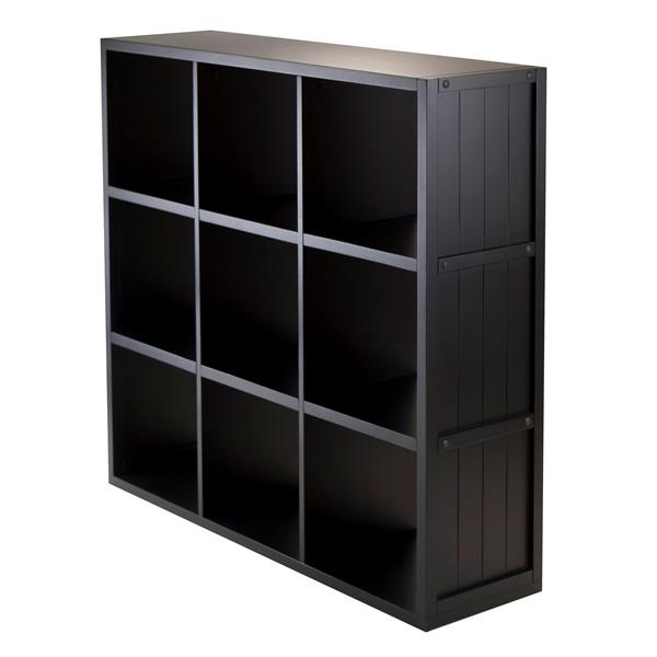 9 Cube Storage Shelf Black, 9 Cube Bookcase Black And White
