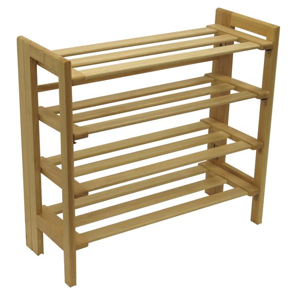 Winsome Wood Clifford Shoe Rack - 28-in x 26-in - Wood - Honey