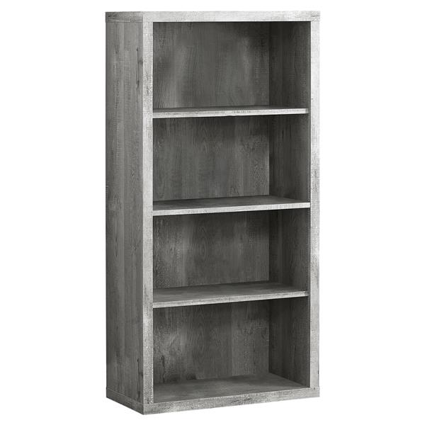 Monarch 23.75 x 47.5-in Wood Gray Bookcase