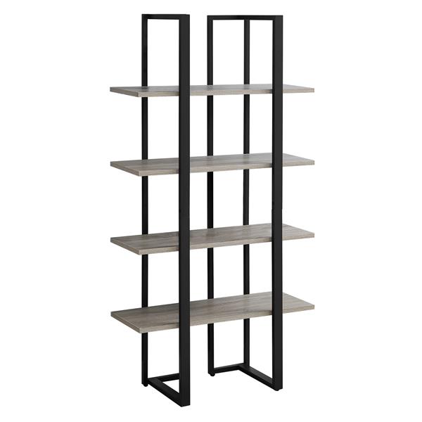 25 Dark Taupe Metal Bookcase, Bookcase 32 High