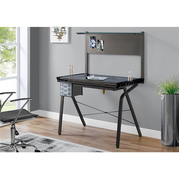MONARCH SPECIALTIES Monarch 40.75In x 55.75In Grey Computer Desk