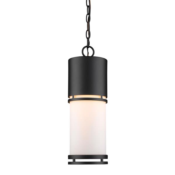 Plafonnier extérieur Artisan noir mat câblé, 8,25 po l. par Acclaim  Lighting 4708BK