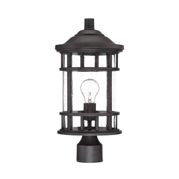 Lampadaire extérieur solaire/DEL de 74,5 po par Outsunny, noir 842