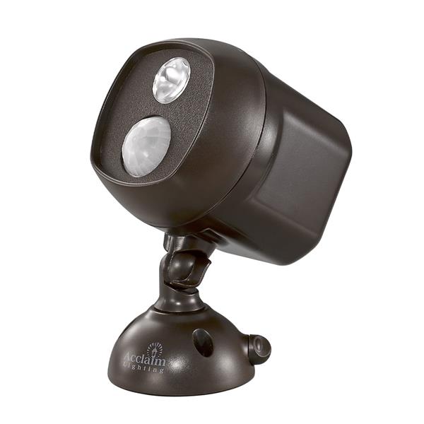 Acclaim Lighting Battery Operated Motion Activated Led Single Spotlight B225bz Reno Depot