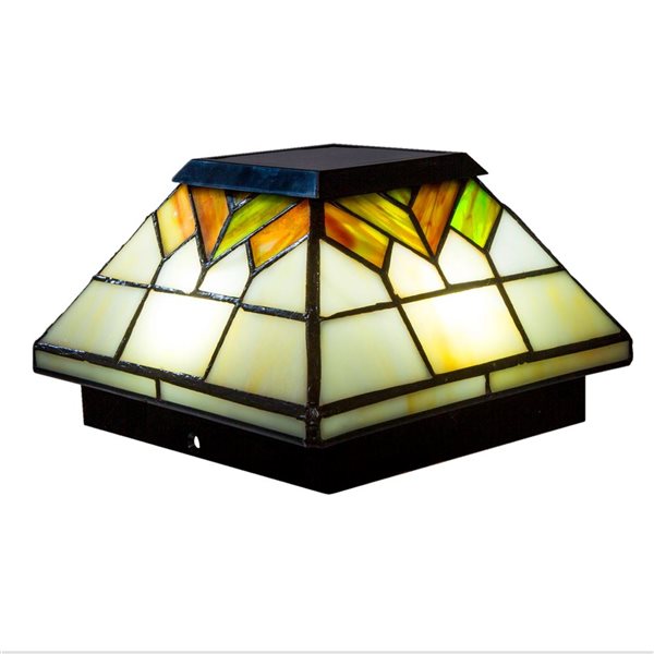 Classy Caps Wellington Solar Stained Glass Post Cap WG322 Réno-Dépôt