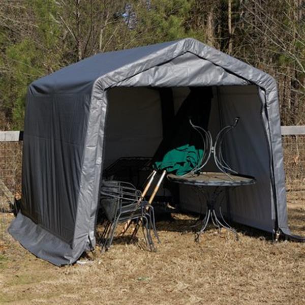 ShelterLogic ShedinaBox 10ft x 10ft Grey Portable Shed 70333