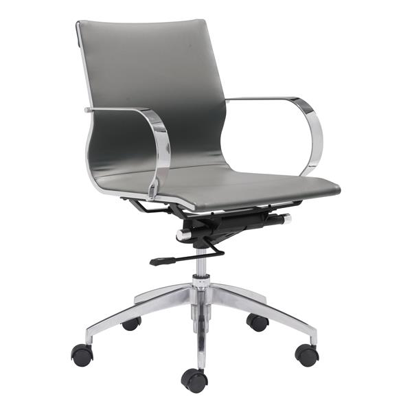 Zuo Modern Glider Office Chair 18 In 20 1 In Faux Leather