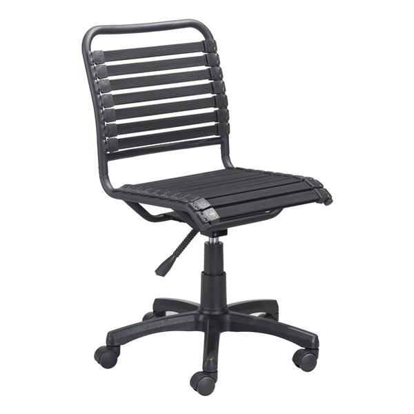 Zuo Modern Stretchie Office Chair 17 7 In 22 In Faux Leather Black 100542 Reno Depot