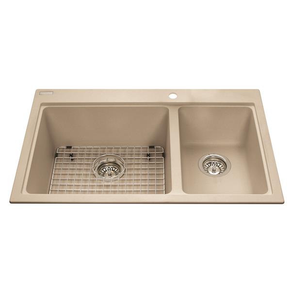 Kindred Granite Champagne Franke Double Sink 31 56 In Kgdc2031r 8ch Reno Depot