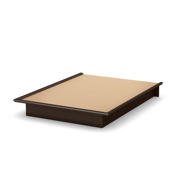 South Shore Furniture Chocolate Step One Platform Bed - Queen