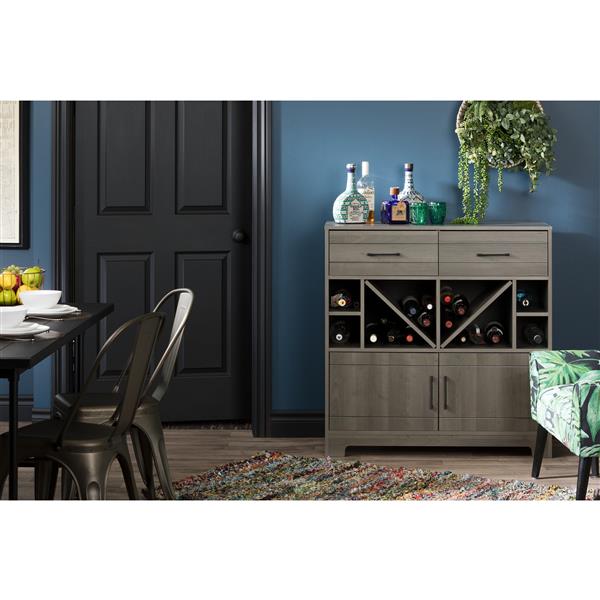 SOUTH SHORE FURNITURE Meuble Bar Avec Rangement Vietti 11030 | Réno-Dépôt