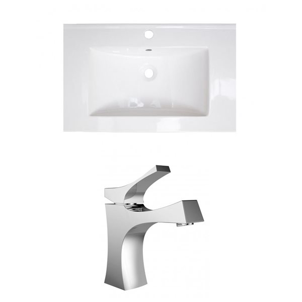 Chrome Bathroom Faucet, 25 X 22 Single Hole Vanity Top