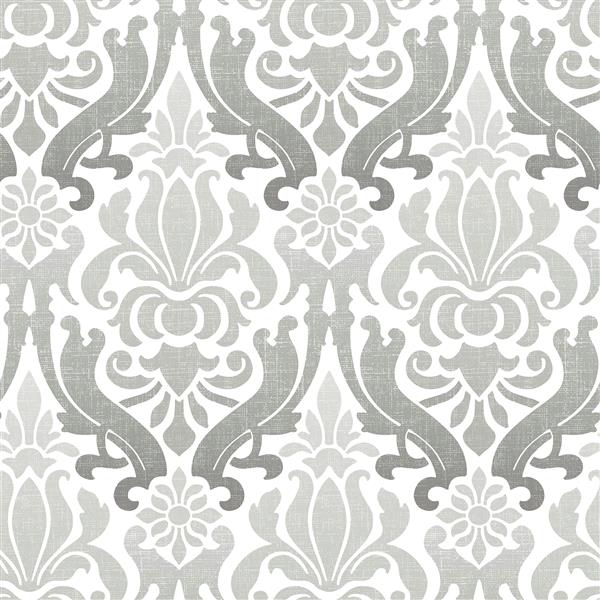 NuWallpaper Nouveau Damask Wallpaper - Grey