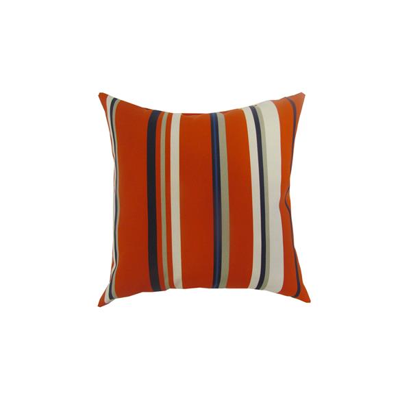 Bozanto 16-in Red Striped Square Outdoor Toss Cushion