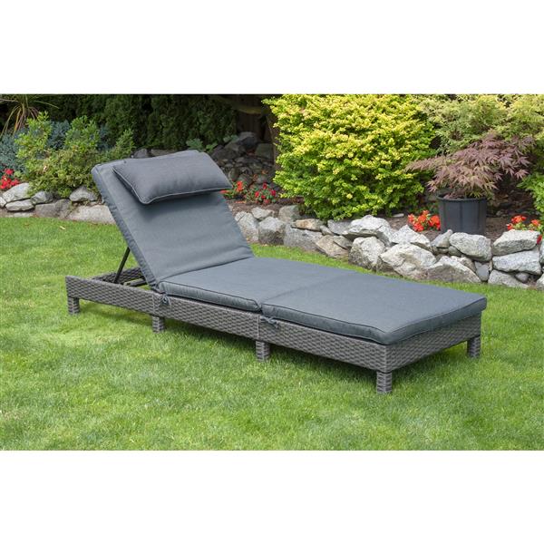 Patio Flare Laura Dark Grey Wicker Lounger Pf Ch340ps Gy Reno Depot