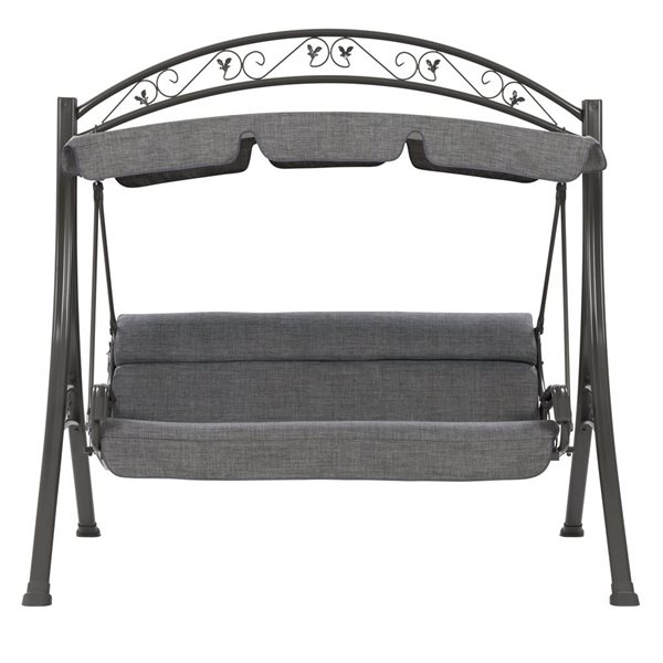 grey patio swing