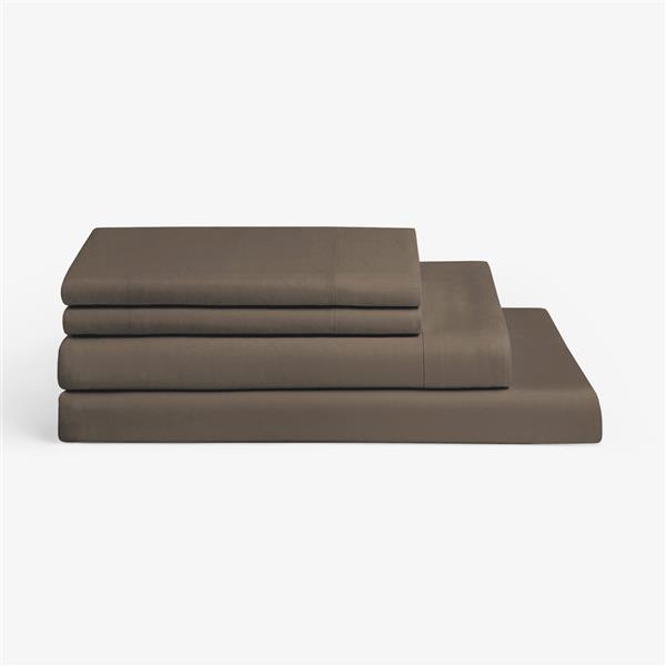 Millano 1200 Thread-Count Polyester Brown Spa King Sheet Set (4 Pieces)