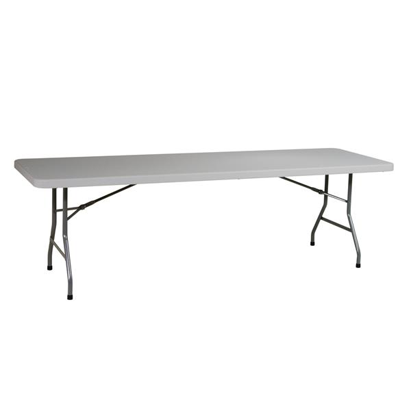 WORK SMART™ Work Smart 96-In Grey Rectangular Folding Table BT08Q