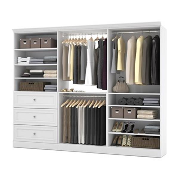 Bestar Versatile Collection White 108-in 3 Drawer/Multi Shelf Classic Storage Kit