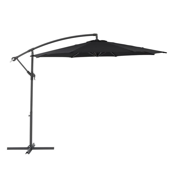 black patio umbrella