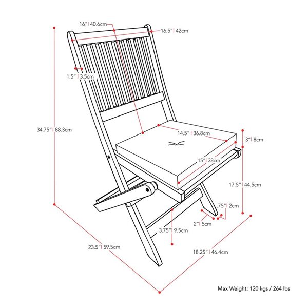 CorLiving Miramar Outdoor Folding Dining Set - 5 Pieces - Brown PEX-369 ...