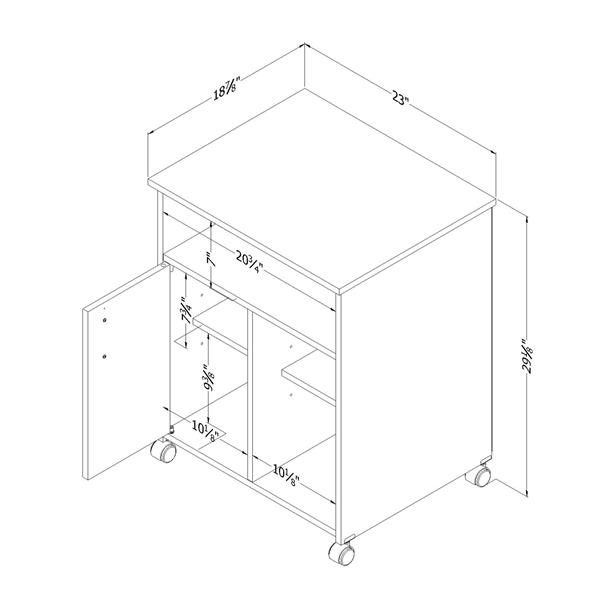 Seville Classics 15-Drawer Organizer Cart - Black