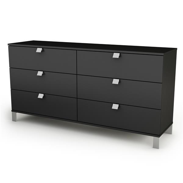 South Shore Furniture Spark 6 Drawer Double Dresser Black