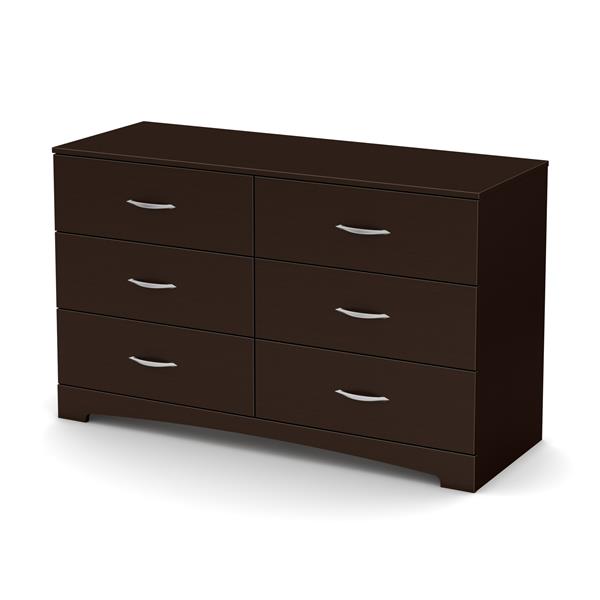 South Shore Furniture Step One 6 Drawer Double Dresser Chocolate