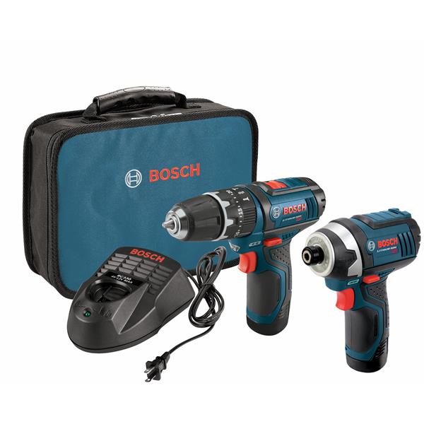 Ensemble de 4 outils 18 V Bosch avec batteries et chargeur, lampe