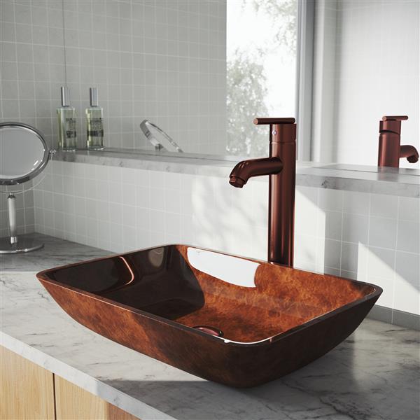Robinet de lavabo moderne en laiton massif pour salle de bains, 3 couleurs  disponibles