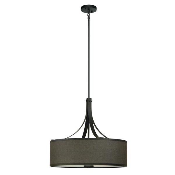 Whitfield Lighting 4-Light Chandelier with Shade - 19-in x 22-in - Black