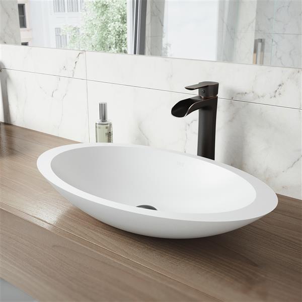 VIGO Ensemble de vasque de salle de bain et robinet, Wisteria VGT1243