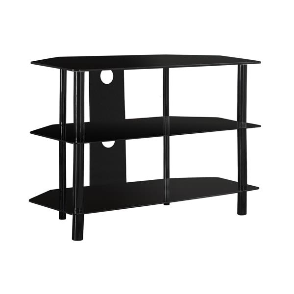 Monarch TV Stand - 35.75-in x 24-in - Metal - Black