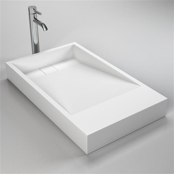 Cantrio Koncepts Above Counter Sink - 18" x 30" - White