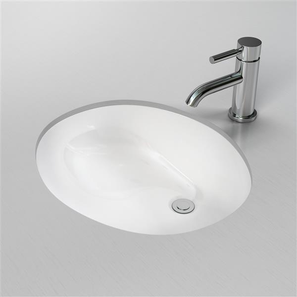 Cantrio Koncepts Vitreous China Oval, Oval Bathroom Sinks Undermount