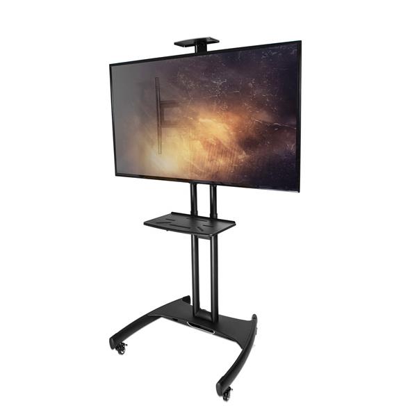Kanto Mobile Tv Stand With Steel Tray For 37 To 65 In Tvs Mtm65pl S Kanto Mobile Tv Stand With Steel Tray For 37 To 65 In Tvs