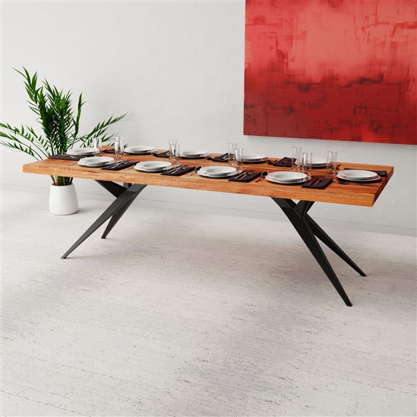 Corcoran Acacia Live Edge Dining Table, How Thick Should Dining Table Legs Be