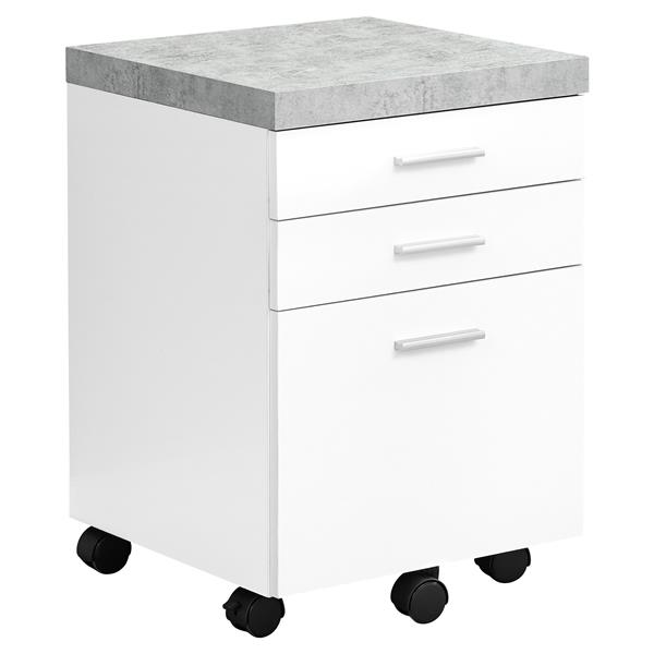 Monarch Specialties Monarch Wood Filing Cabinet 3 Drawers White Reno Depot