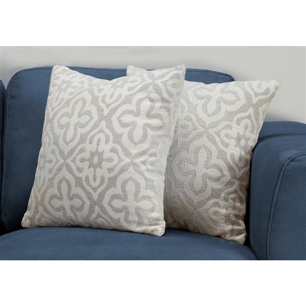 Monarch Specialties Monarch Decorative Pillow 2 Pack 18 In X 18 In Grey Réno Dépôt 0568