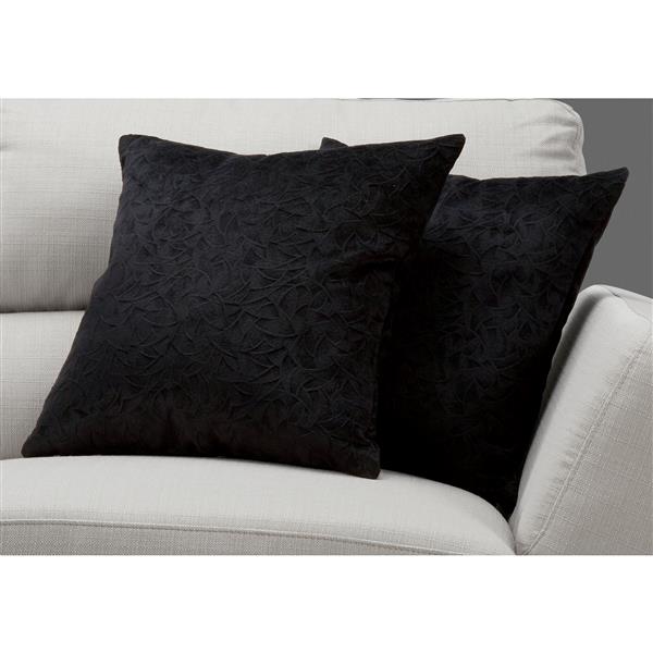 Monarch Specialties Monarch Decorative Pillow 2 Pack 18 In X 18 In Black Réno Dépôt 2491