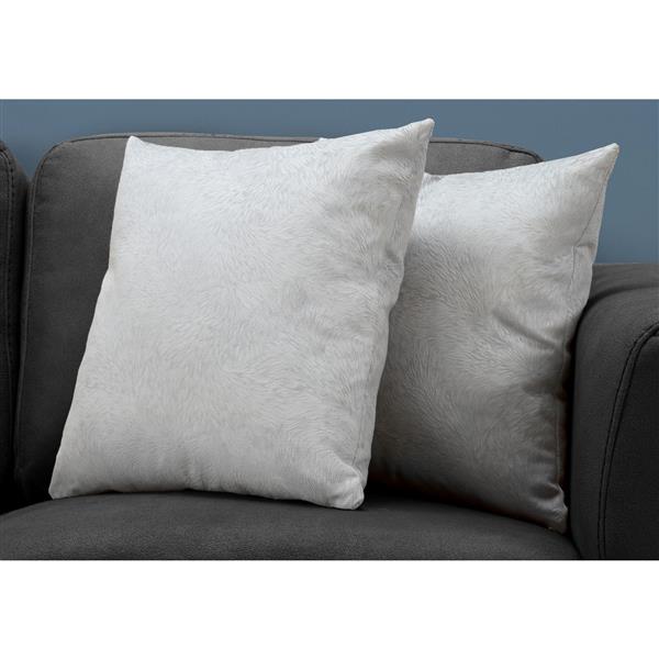 Monarch Specialties Monarch Decorative Pillow 2 Pack 18 In X 18 In Grey Réno Dépôt 5548