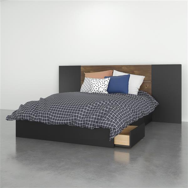 Nexera Full Bedroom Set - 3 Pieces - Truffle/Black