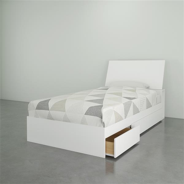Nexera Contemporary Twin Bedroom Set - 2 Pieces - White