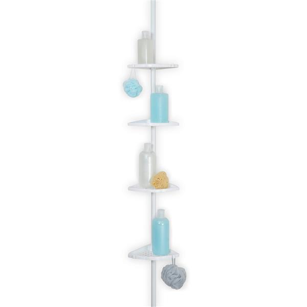 Better Living ULTI-MATE Tension Pole Caddy - White - 8-inx 2.5-inx 24.36-in