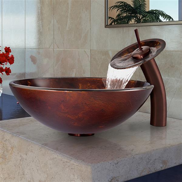 bronze vessel sinks bathroom