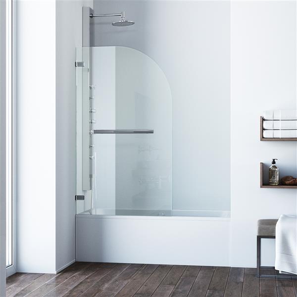 VIGO Orion Glass Bathtub Door - Clear/Chrome